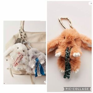 Free People Fluffy Rabbit Bag Charm